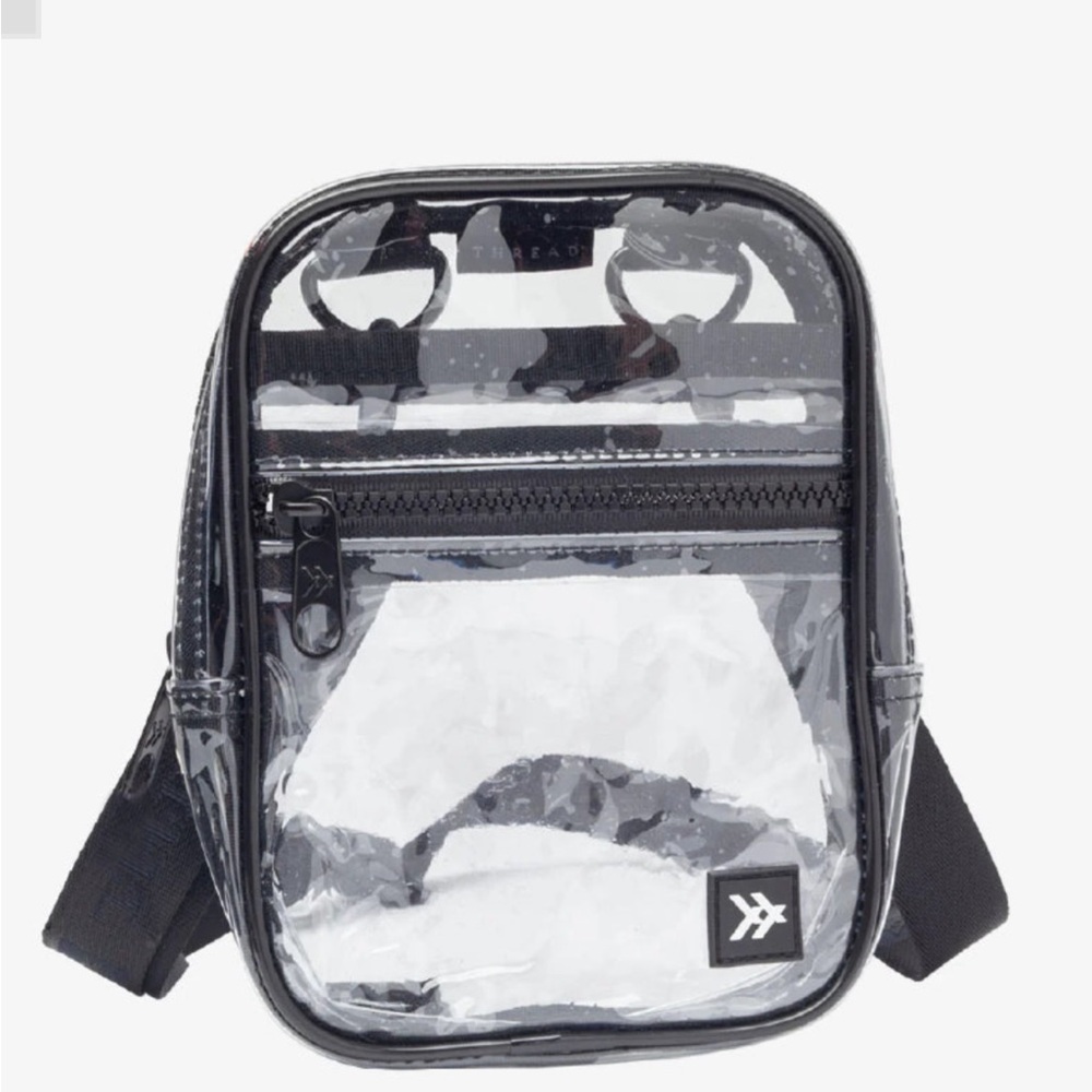 Clear Crossbody Bag with Black Accents